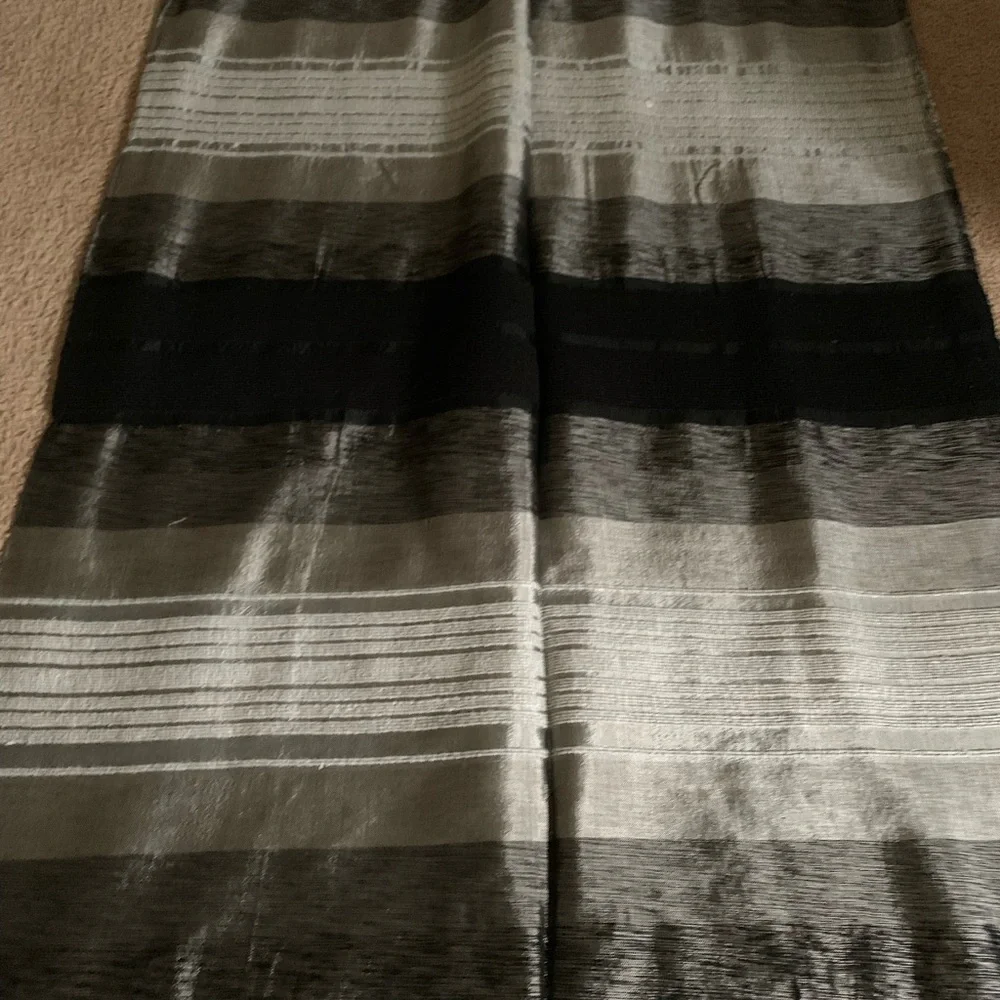 Black an silver material or table cloth